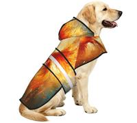Phoenix Manteau de pluie imperméable pour chiens de petite, moyenne et grande taille avec bandes réfléchissantes et sangle ventrale réglable