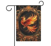 Phoenix Mythique Oiseau Fantaisie Esthétique Jardin Drapeau Maison Cour Extérieur Drapeau Saisonnier Vacances Toile de jute Drapeau Double Face 30,5 x 45,7 cm