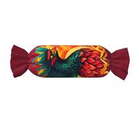 Phoenix Oreiller cylindrique polyvalent et écologique Motif bonbons