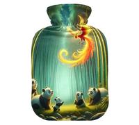 Phoenix Panda Bouillotte avec pieds souples et chauffe-lit pour compresse chaude et froide Vert