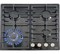 Phönix PE-603T Table de cuisson au propane 4 feux gaz encastrable noir émaillé