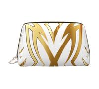 Phoenix Petite trousse de maquillage portable en cuir avec imprimé - Trousse de maquillage de voyage pour femme - Fermeture éclair dorée, doré, One Size, Trousse de maquillage