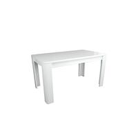 Phoenix Phönix 615503WE Table Haute Brillance avec L-Pieds Prana, 160 x 74 x 90 cm, Blanc