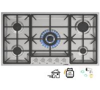 Phönix PS-905FL table de cuisson encastrable à gaz 5 feux inox 90cm