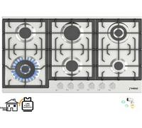 Phönix PS-906L Cuisinière à gaz 6 feux inox encastrable 90cm propane / gaz naturel