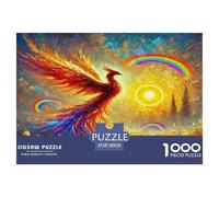 Phoenix Puzzle 1000 Pièces pour Adultes Et Enfants Animal Jeu Éducatif Jouets Défi 1000 Pieces Activité Relaxante Cadeaux De Voyage 38x26cm/1000pcs