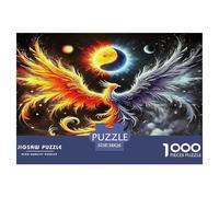 Phoenix Puzzle 1000 Pièces pour Adultes Et Enfants Animal Jeu Éducatif Jouets Défi 1000 Pieces pour Jeux D'activités Familiales Cadeau d'anniversaire 38x26cm/1000pcs
