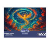 Phoenix Puzzles 1000 Pièces pour Adultes Et Enfants Animal De l'art De La Décoration Moderne Jeu Cadeau Unique 1000 Pieces Activité Relaxante Cadeau pour Femme, Homme, Couple Et Amie 38x26cm/1000pcs