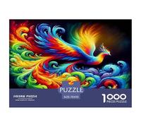 Phoenix Puzzles 1000 Pièces pour Adultes Et Enfants Animal De l'art De La Décoration Moderne Jeu Cadeau Unique 1000 Pieces pour Jeux D'activités Familiales Cadeaux De Voyage 70x50cm/1000pcs