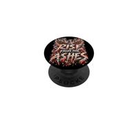 Phoenix Rise from The Ashes Fire Wings Dark Fantasy Art PopSockets PopGrip Adhésif