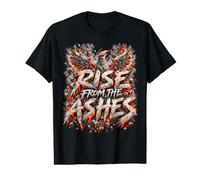 Phoenix Rise from The Ashes Fire Wings Dark Fantasy Art T-Shirt Graphique avec Valeur