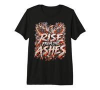 Phoenix Rise from The Ashes Fire Wings Dark Fantasy Art T-Shirt Haut de Gamme