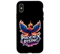 Phoenix Rising From Ashes Fire Bird Inspiration de motivation Coque pour iPhone X/XS