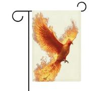 Phoenix Rising from Flames Drapeau de jardin maison cour extérieur Vacances saisonnières Drapeau double face 30,5 x 45,7 cm