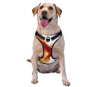 Phoenix Rising From Flames Harnais réglable réfléchissant Oxford pour chien de taille moyenne et grande