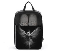 Phoenix Rising from The Ashes Sac à chaussures noir et blanc pour voyage, usage quotidien, sac de rangement anti-poussière pour chaussures de golf