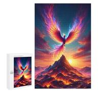 Phoenix Rising from The Volcano Puzzle 1000 Pièces Educa Jouet en Bois Cadeau Unique Décoration Intérieure Jeu Éducatif Challenge Toy Adultes Et Enfants À Partir De 14 Ans 1000 PCS