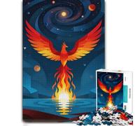 Phoenix Rising from Water Puzzle en Bois 1000 pièces pour Adultes | À la maison : Puzzle pour passionné - repérage visuel pour garder le montage organisé à la maison.