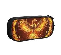 Phoenix Rising - Grande trousse à crayons pour garçons et filles - Grande trousse à crayons - Trousse de maquillage avec fermeture éclair pour l'école et le bureau, Noir , 21x5x10.5cm, Trousse de