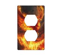 Phoenix Rising Mythical Bird Couvercle d'interrupteur décoratif 1 gang Plaque murale pour cuisine salle de bain Taille 7 x 11,4 cm