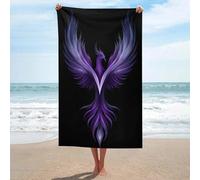 Phoenix Rising Serviette de plage en microfibre anti-sable Grande serviette de douche multi-usages absorbante pour salle de bain piscine 130 x 80 cm