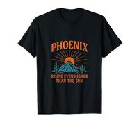 Phoenix Rising Sunburst Desert Mountain State Pride T-Shirt