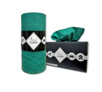 Phoenix Rouleau Microfibre - Box de 75 Chiffons Microfibres Réutilisables - Microfibre Ménage et Voiture, Nettoyage sans Trace, 30x30 cm, Épaisses et Absorbantes, Vert