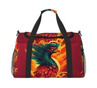 Phoenix Sac de voyage avec fermetures éclair et poignées, grand sac de sport pliable pour vacances en famille, Noir , Taille unique