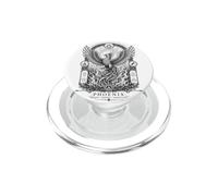 Phoenix Sacred Rebirth Mythical Bird Gravé Line Art PopSockets PopGrip pour MagSafe