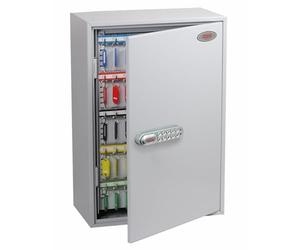 Phoenix Safe Company - KC0605E Armoire à clés Commerciale - 300 Crochets | Serrure électronique | Porte-clé Mural avec Peinture enduite | 14 kg