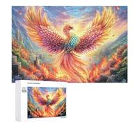 Phoenix survolant Le Sol de Lave Puzzle 1000 Pièces pour Adultes Jeu De Détente Endurance Mentale Cadeau pour Longues Soirées 1000 PCS