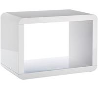 Phoenix Table d'appoint Atlanta, Bois, Blanc Brillant, 38 x 63,7 x 42,7 cm, 63,7 x 42,7 x 38 cm