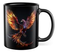 Phoenix Tasse magique - Cadeau motif phénix - Tasse à café 330 ml en céramique - Fantastique mystique feu oiseau donjons et dragons - Créatures mythiques - Jeu de rôle