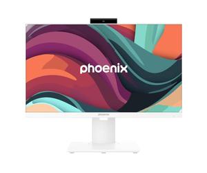 Phoenix Technologies Barebone All-in-One Campro 24" LED blanche | Carte ASUS H610T2 DDR5 | Mini Thin ITX | Webcam 5 MP | Full HD 1080p | Source externe 120 W (blanc)