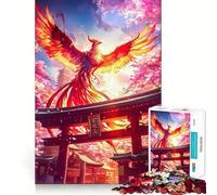 Phoenix Torii Pathway Japa Jigsaws 1000 pièces pour Adultes, Jeu cognitif, Assemblage d'images Amusant à réaliser Ensemble, pièce de Collection Artistique (38x52cm)
