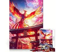 Phoenix Torii Pathway Japa Jigsaws 1000 pièces pour Adultes, Jeu cognitif, Assemblage d'images Amusant à réaliser Ensemble, pièce de Collection Artistique (38x52cm)