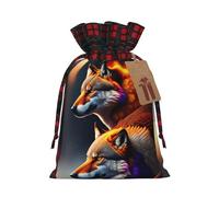 Phoenix Wolf Pochette avec cordon de serrage pour emballage de fête, mariage et rangement