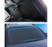 PHOENIX95 Pare Brise Soleil Voiture pour MG EHS 2018-2024 HEV, Pare-Soleil de Pare-Brise de Voiture de Voiture Portable Pliable, Accessoires Auto,Black