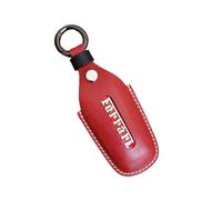 PHOENIX95 Porte-clés de Voiture pour Ferrari, Voiture Cadeaux pour Homme Femme Voiture Accessoires,C Cowhide Leather