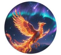 PhoenixPuzzle Rond 1000 Pièces Complexité Intermédiaire Meilleur pour Adolescents Affûtage des Compétencesoiseau Idéal Cadeau Présentation Puzzle 1000pcs (67.5x67.5cm)