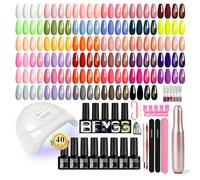 PHOENIXY 40PCS Kit Vernis Semi Permanent Complet avec 48W Lampe UV, Ponceuse pour Ongles, 35 Couleurs Kit Ongle Gel UV Complet avec Base et Top Coat Professionnel Kit Manucure