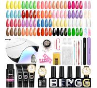 Phoenixy 43PCS Kit Vernis à Ongles Semi-Permanent avec Lampe UV 20 Couleurs Vernis à Ongles en Gel et 3 Couleurs de Gel Extension Vernis Kit Complet de Manicure Pour Débutant Cadeau Pour Femmes