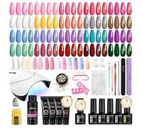 Phoenixy Kit Vernis Semi Permanent 20 Couleurs Vernis Gel + 4 Poly Extension Gel 29 PCS Kit Ongle Gel U V Complet Adapté à Toutes les Saisons Kit de Manucure Cadeaux de Fête