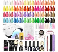 Phoenixy Kit Vernis Semi-Permanent 28 Pièces - Lampe UV, 20 Couleurs Vernis Gel & 3 Gels Poly Extension - Kit Ongles Débutant