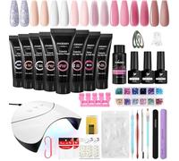 Phoenixy Poly Extension Gel Kit 8 Couleurs Kit Ongle Gel UV Complet