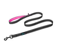 PHOEPET Laisse Robuste pour Chien de 1,5 m - Réfléchissante - Poignée rembourrée Douce pour Plus de contrôle (Taille L, Rose)