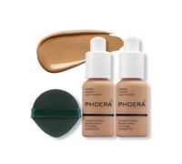 PHOERA 2PC 600ml Fond de teint liquide, Fond de teint liquide Full Coverage 24HR Matte Oil Control Concealer,Crème parfaite, lisse et longue durée (2 Stück 105)