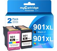 PHOEVER 901 XL Compatible Cartouche Encre HP 901 XL pour Cartouche HP Officejet 4500 J4580,HP Officejet J4680¿2-Pack
