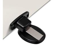 PHOEWON forte magnétique butée de porte en métal arrêt de porte résistant à la porte avec 3M vis auto-adhésives de dissimulation montées au sol, 1 Pièce, Noir