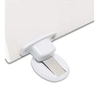PHOEWON forte magnétique butée de porte en métal arrêt de porte résistant à la porte avec 3M vis auto-adhésives de dissimulation montées au sol, 2 Pièce, Blanc